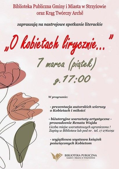 




W piękny, marcowy wieczór strzyżowska Biblioteka zamieniła się w przestrzeń pełną poezji i ref…